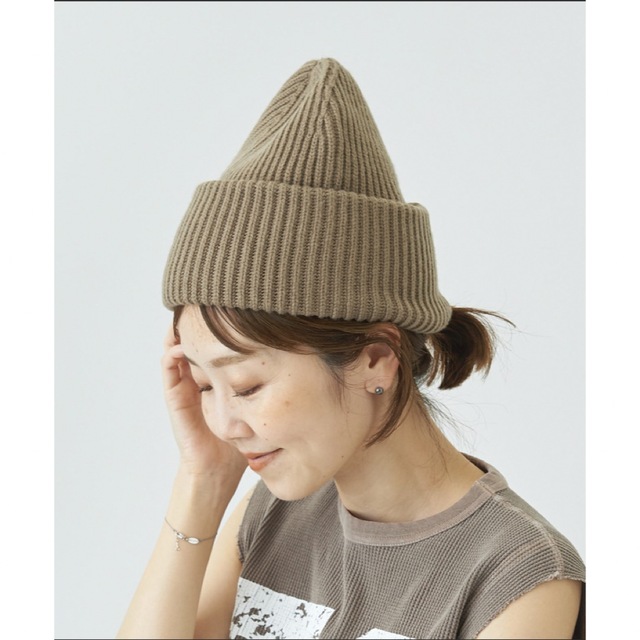 Plage(プラージュ)のplage beanie / ビーニー　ベージュ/新品未使用 レディースの帽子(ニット帽/ビーニー)の商品写真