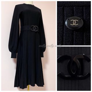 シャネル(CHANEL)のご成約済みです【CHANEL】CCマークベルトワンピース(ロングワンピース/マキシワンピース)