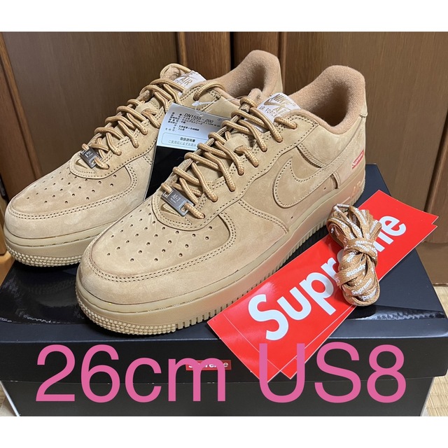 Supreme × Nike Air Force 1 Low 26cm us8