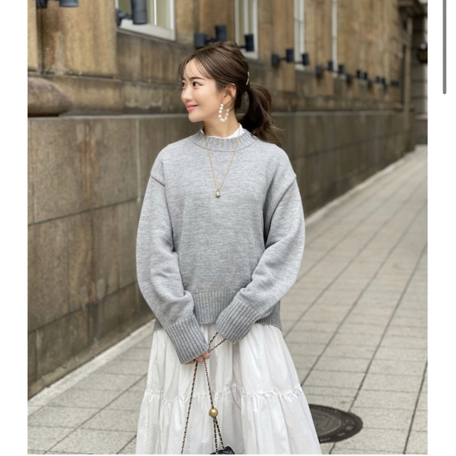 【HYEON】ヘヨン　pumpkin knit / grey