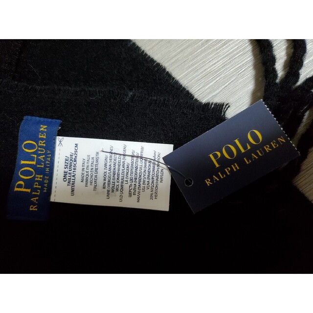 POLO RALPH LAUREN(ポロラルフローレン)のみにぃ様専Polo Ralph Lauren　マフラー　ラルフローレン　ブラック メンズのファッション小物(マフラー)の商品写真