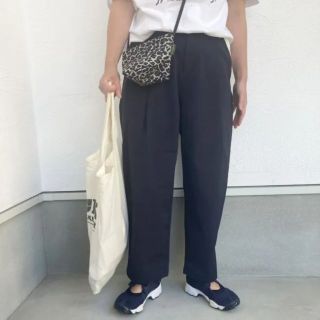 ムジルシリョウヒン(MUJI (無印良品))の無印 撥水ストレッチチノタックワイドパンツ S 黒 無印良品(チノパン)