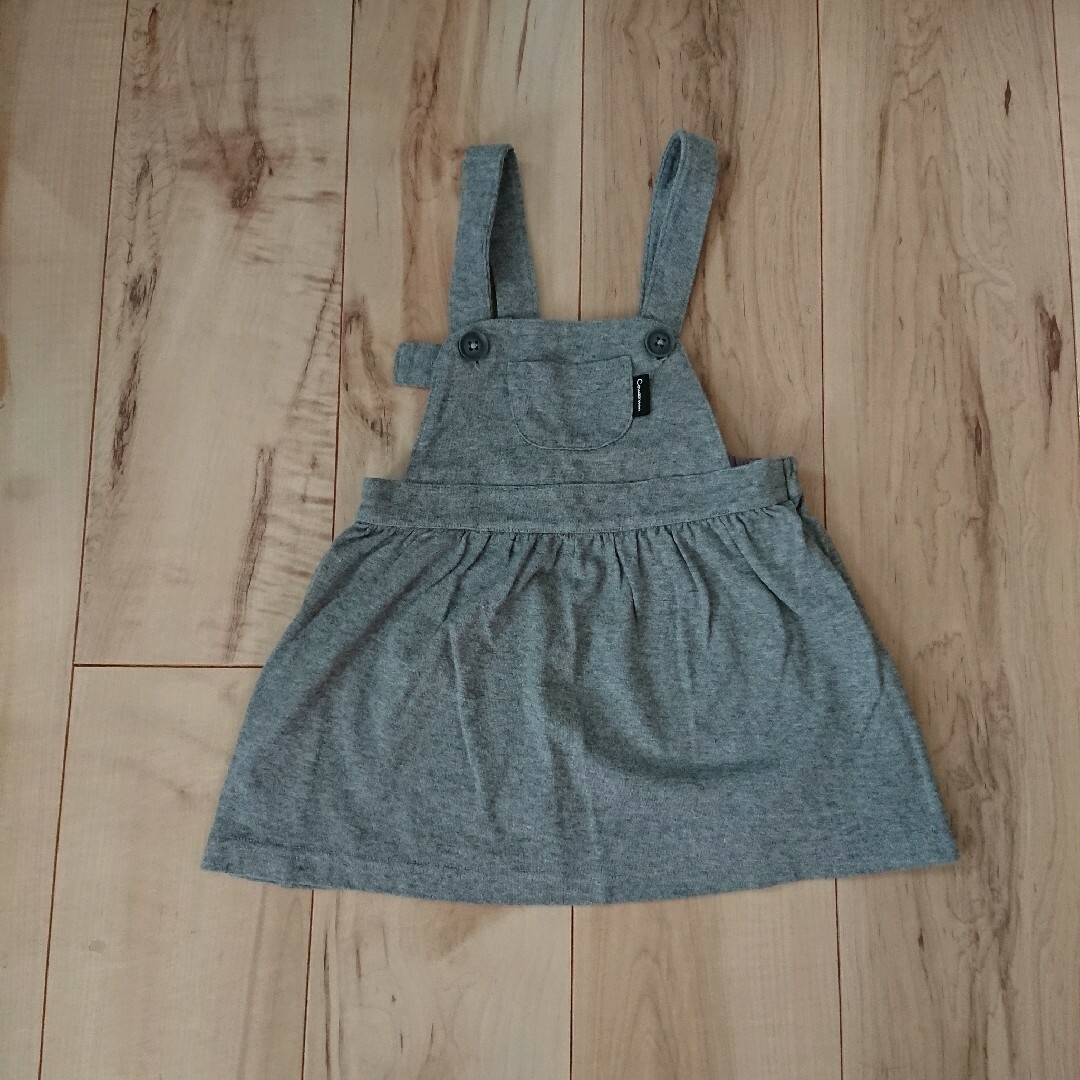 Combi mini(コンビミニ)のCombi mini グレー ワンピース 80cm キッズ/ベビー/マタニティのキッズ服女の子用(90cm~)(ワンピース)の商品写真