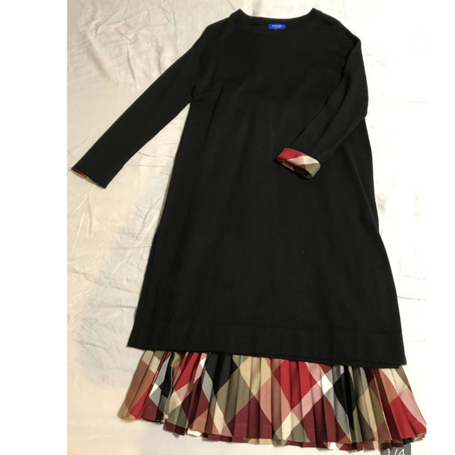 ブルーレーベルクレストブリッジ ニットセットアップ36 レディース ワンピース