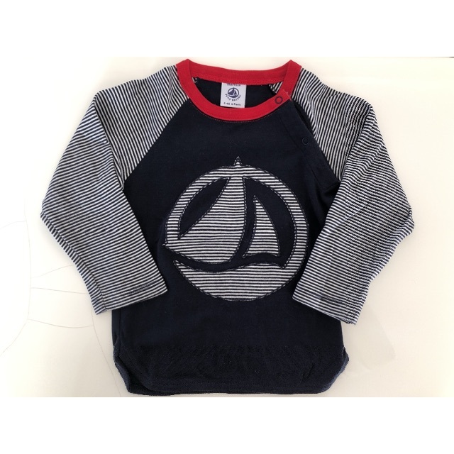 PETIT BATEAU(プチバトー)のPETIT BATEAU プチバトー 長袖Tシャツ 18m キッズ/ベビー/マタニティのベビー服(~85cm)(Ｔシャツ)の商品写真