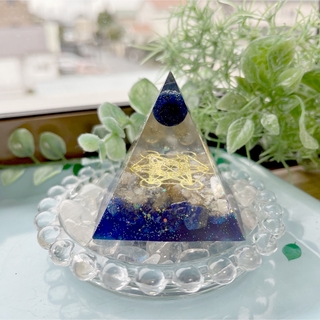 オルゴナイト　5cm メタトロンキューブ　ルチルクォーツ　ラピスラズリ　水晶　(その他)