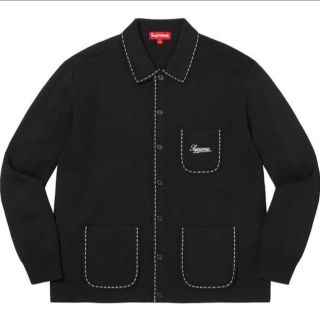 シュプリーム(Supreme)のContrast Stitch Button Up Sweater　M　新品(カーディガン)