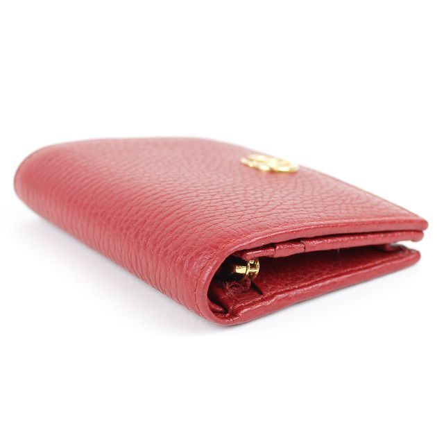 Gucci(グッチ)のGUCCI グッチ GGマーモント 二つ折り 財布 レッド レザー 美品 レディースのファッション小物(財布)の商品写真