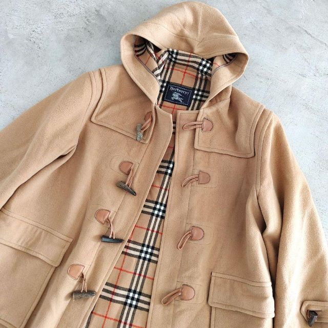 BURBERRY メンズ　ダッフルコート　ノバチェック　カシミア　L