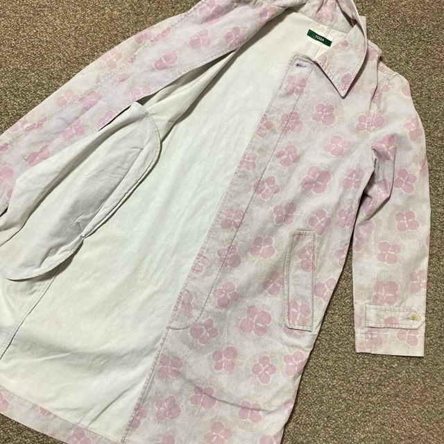 TOGA(トーガ)のトーガ TOGA コート ステンカラー ロング 花柄 アウター ピンク M レディースのジャケット/アウター(ロングコート)の商品写真