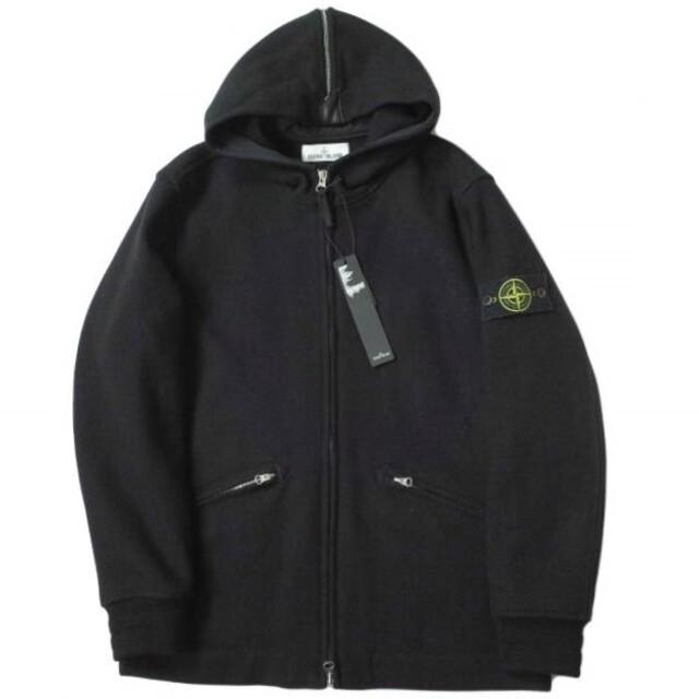 STONE ISLAND ストーンアイランド 21AW PANNO SPECIALE JACKET ウールナイロン フーデッドジャケット 751543909 M BLACK ブルゾン アウター【STONE ISLAND】