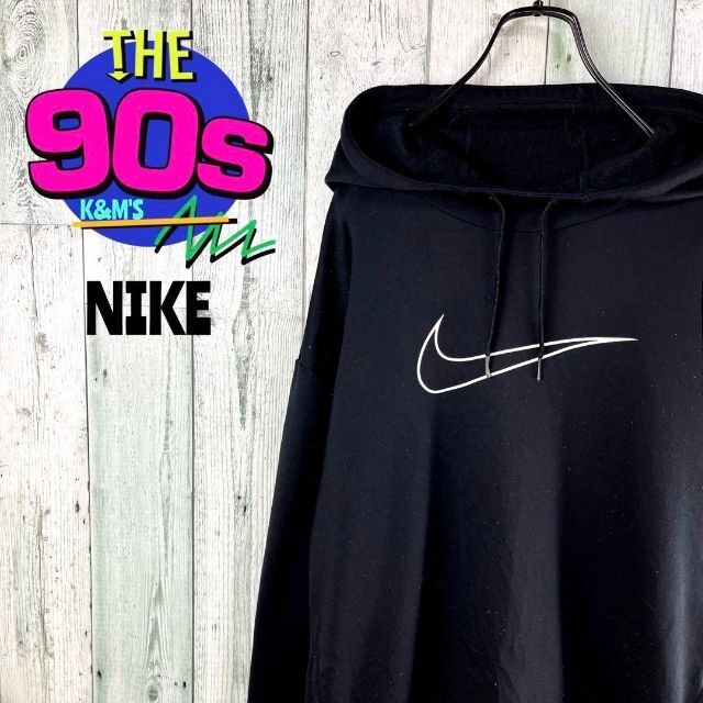 90's NIKE ナイキ ビッグスウォッシュ 縦ロゴ トラックパーカー