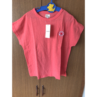 新品　120サイズ　ワンポイントTシャツ　ピンク(Tシャツ/カットソー)