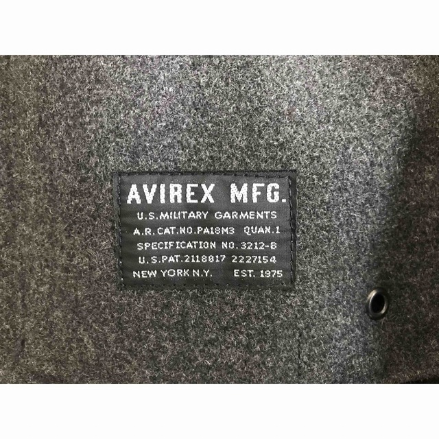 AVIREX(アヴィレックス)のAVIREX WOOL KNITS M-65 JACKET  グレーLサイズ メンズのジャケット/アウター(ミリタリージャケット)の商品写真