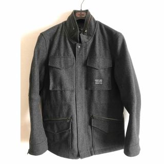 アヴィレックス(AVIREX)のAVIREX WOOL KNITS M-65 JACKET  グレーLサイズ(ミリタリージャケット)