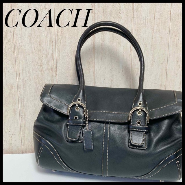 美品✨ COACH ソーホーレザー フラップサッチェル バッグ レザー | フリマアプリ ラクマ