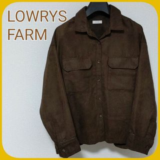 ローリーズファーム(LOWRYS FARM)のLOWRYS FARM ベロア パイピング ロング シャツ(シャツ/ブラウス(長袖/七分))