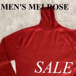 メンズメルローズ(MEN'S MELROSE)の✴︎SALE✴︎  MEN’S MELROSE タートルネックニット 赤(ニット/セーター)