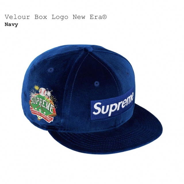 シュプリーム Supreme Velour Box Logo New Era