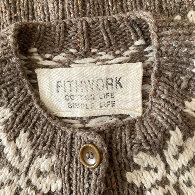 FITH(フィス)のFITH WORK｜フィス ノルディック編み✬カーディガンセーター110 キッズ/ベビー/マタニティのキッズ服女の子用(90cm~)(カーディガン)の商品写真