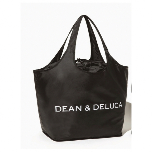 DEAN & DELUCA(ディーンアンドデルーカ)のDEAN &DELUCA レジカゴバック黒　2020年GLOW8月号付録 レディースのバッグ(エコバッグ)の商品写真