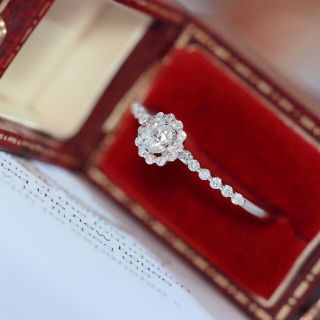 天然ダイヤモンドリング0.36ct k18の通販 by 天然ダイヤモンド&パール