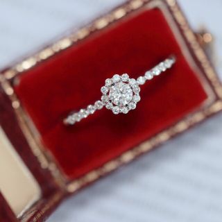 天然ダイヤモンドリング0.36ct k18
