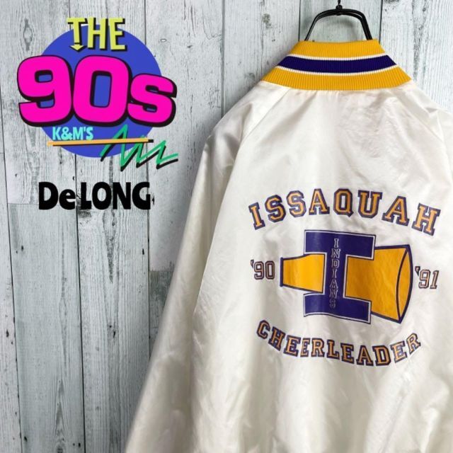 80's DeLONG デロング USA製 プリントタグ ナイロンスタジャン 高価値