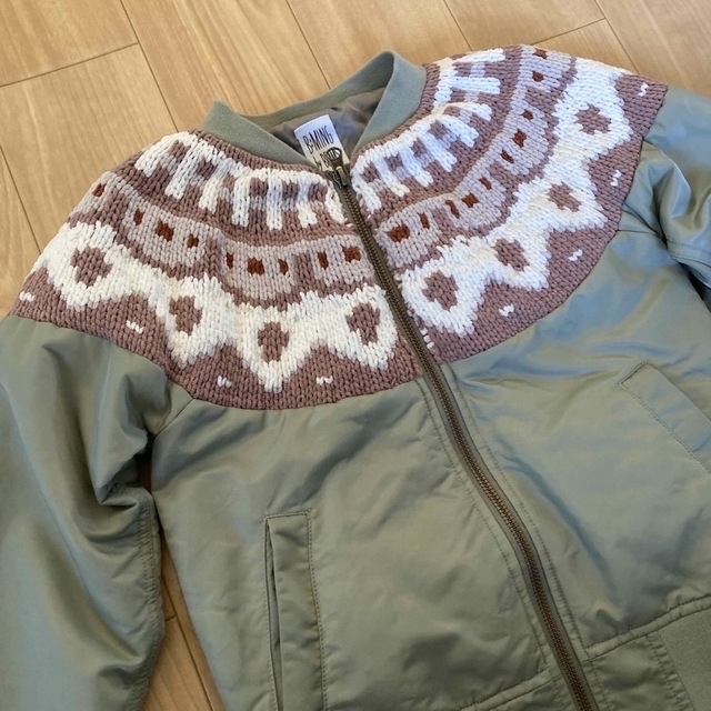 B:MING LIFE STORE by BEAMS(ビーミング ライフストア バイ ビームス)のB:MING by BEAMS ニットコンビMA-1 キッズ/ベビー/マタニティのキッズ服女の子用(90cm~)(ジャケット/上着)の商品写真