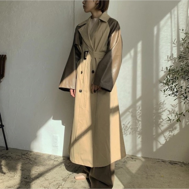 amiur docking double trench coat-