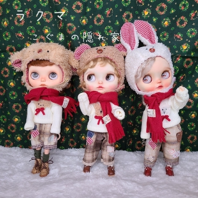 ブライス アウトフィット4点セット 🐰うさちゃんセット🐰 ハンドメイドのぬいぐるみ/人形(その他)の商品写真