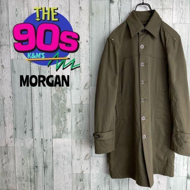 MORGAN HOMME(モルガンオム)の90's MORGAN HOMEモルガン　ミリタリースタッズステンカラー コート メンズのジャケット/アウター(ステンカラーコート)の商品写真