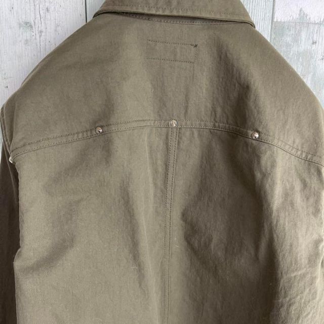MORGAN HOMME(モルガンオム)の90's MORGAN HOMEモルガン　ミリタリースタッズステンカラー コート メンズのジャケット/アウター(ステンカラーコート)の商品写真
