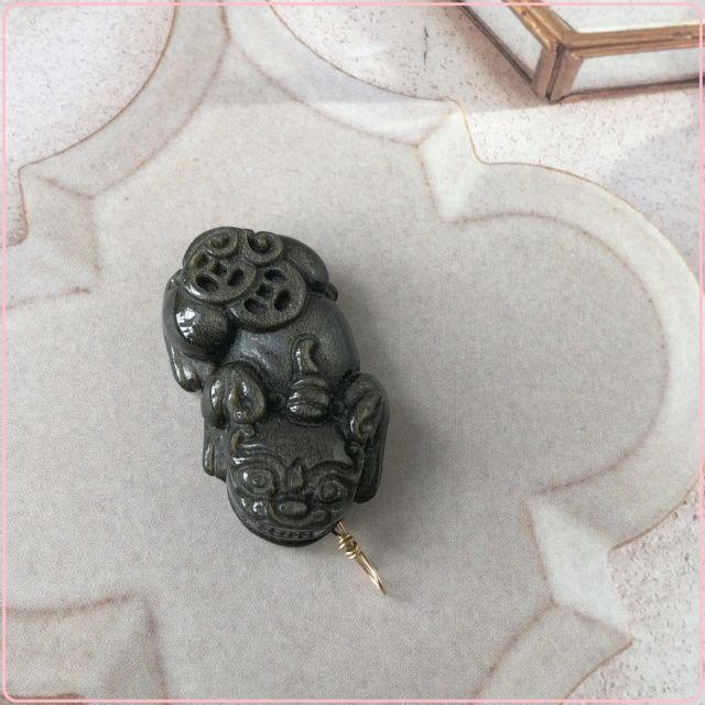 サロン専売】 貔貅 ヒキュウ オブシディアン 黒曜石