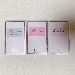 ディオール(Dior)の【新品未使用】ミスディオール ブルーミングブーケ ローズ＆ローズ など3点セット(香水(女性用))