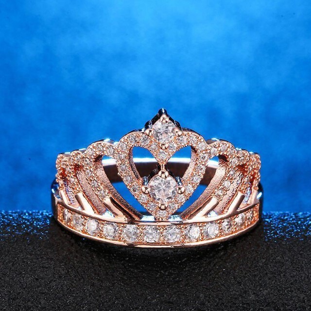 レディース リング 指輪  ダイヤモンドリング 王冠 ジルコニア CZダイヤ レディースのアクセサリー(リング(指輪))の商品写真
