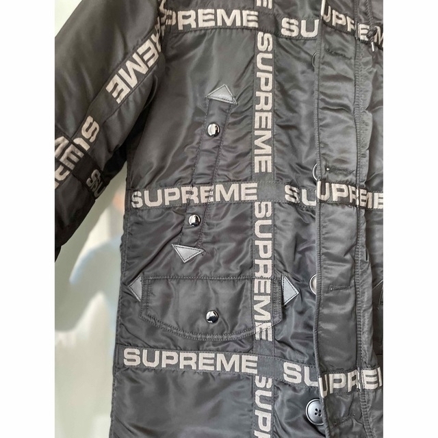 美品　supreme logo tape n-3b parka