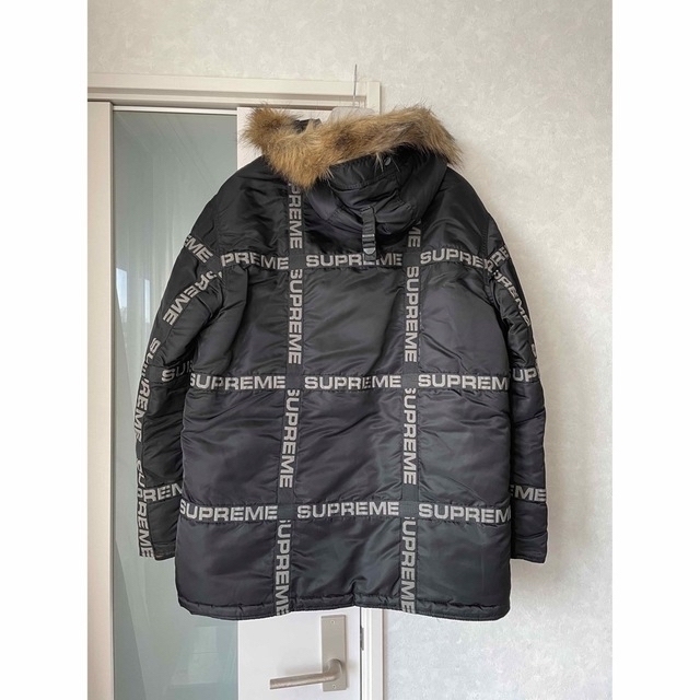 美品　supreme logo tape n-3b parka