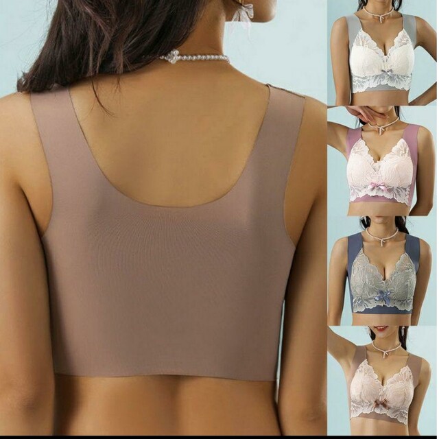 ✨新商品 ノンワイヤー シームレスブラ ♡ 大きな胸をスッキリ✨  ブラトップ レディースの下着/アンダーウェア(ブラ)の商品写真