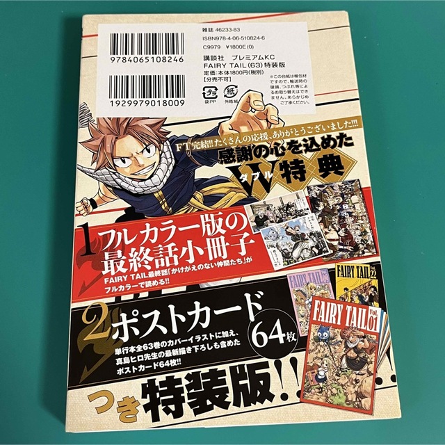 講談社(コウダンシャ)のフェアリーテイル 63巻特典 フルカラー版最終話小冊子＆ポストカード６４枚 エンタメ/ホビーの漫画(少年漫画)の商品写真