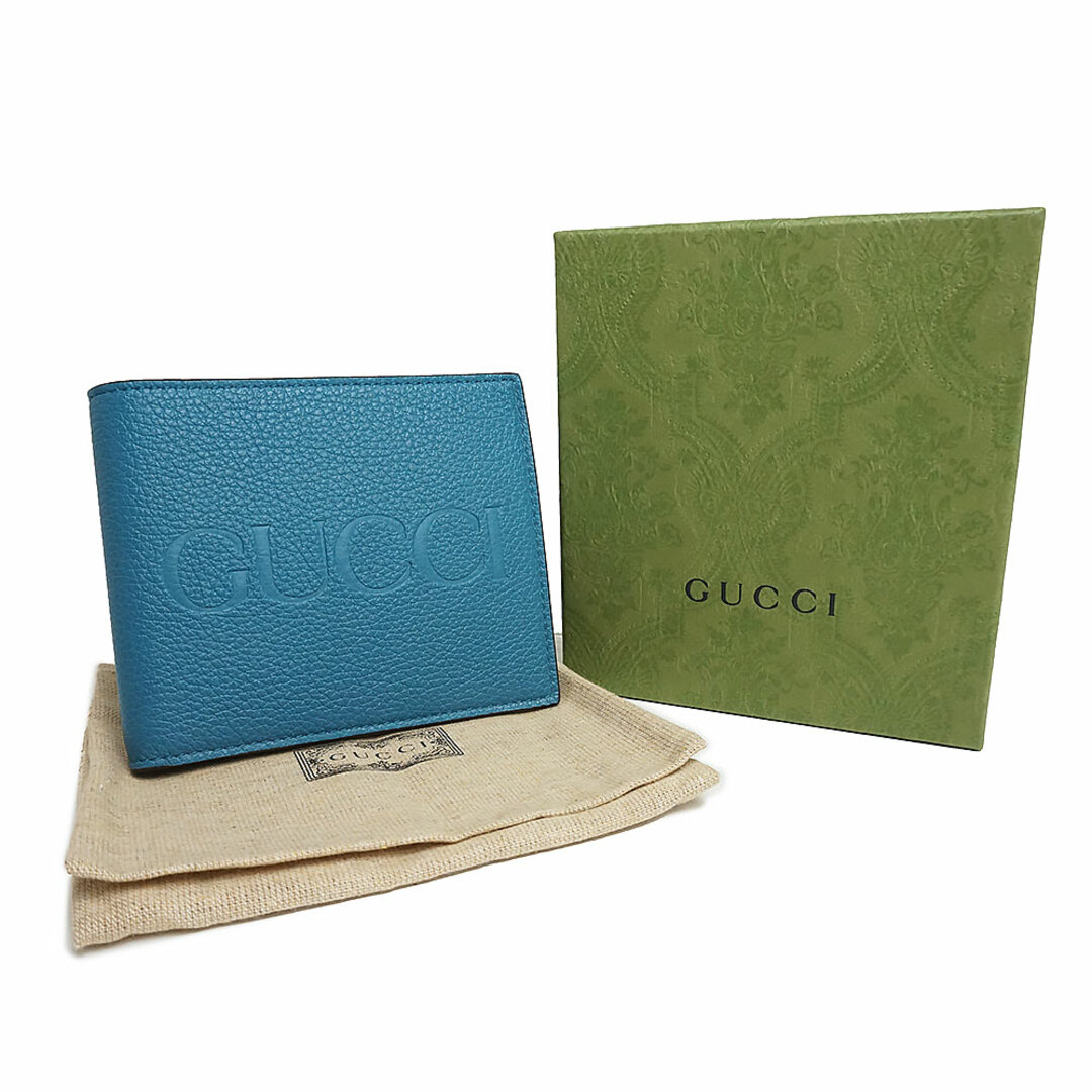 Gucci - グッチ ロゴ コインウォレット 二つ折り財布 カーフレザー