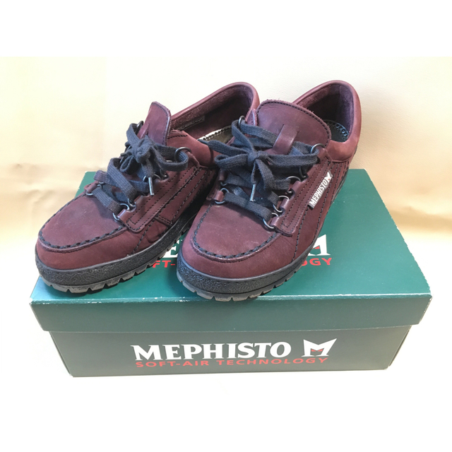 タグ付き☆ MEPHISTO メフィスト エナメル　スニーカー　レースアップ　緑