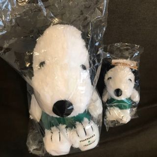 スターバックスコーヒー(Starbucks Coffee)のスターバックス　グリーンエプロンSNOOPY 大小セット(ぬいぐるみ)