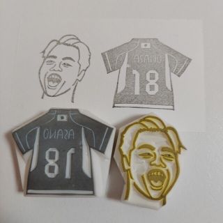 ハンドメイド消しゴムはんこ　浅野拓磨(はんこ)