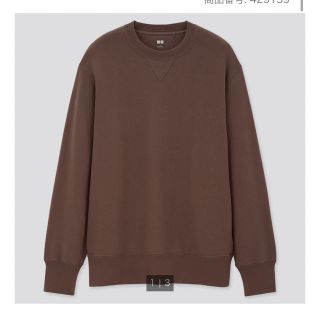 ユニクロ(UNIQLO)のUNIQLO スウェット　メンズ　ブラウン メンズMサイズ(スウェット)