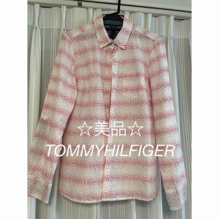 トミーヒルフィガー(TOMMY HILFIGER)のトミーヒルフィガー　ブラウス　レディース　シャツブラウス　長袖シャツ　美品(シャツ/ブラウス(長袖/七分))