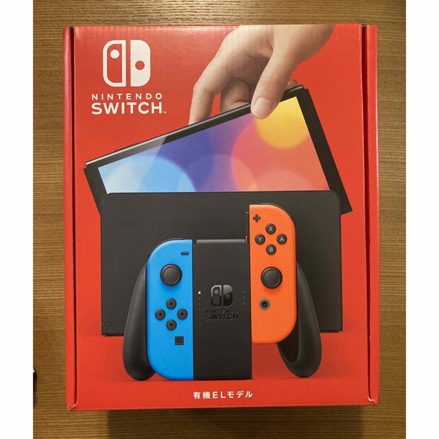 新品未使用】Nintendo Switch 有機EL 本体 ネオン 箱汚れ有 可愛い