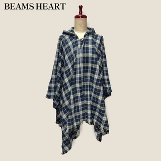 ビームス(BEAMS)の【BEAMS HEART】チェックシャツポンチョ　ビームスハート(シャツ/ブラウス(長袖/七分))