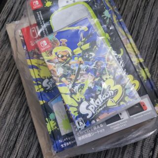 Switch本体(スプラトゥーン).スプラトゥーンソフト，キャスリングケース(携帯用ゲーム機本体)