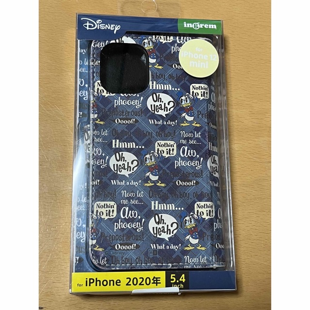 Disney(ディズニー)のiPhone 手帳型カバー　スマホケース　ドナルド総柄 スマホ/家電/カメラのスマホアクセサリー(iPhoneケース)の商品写真